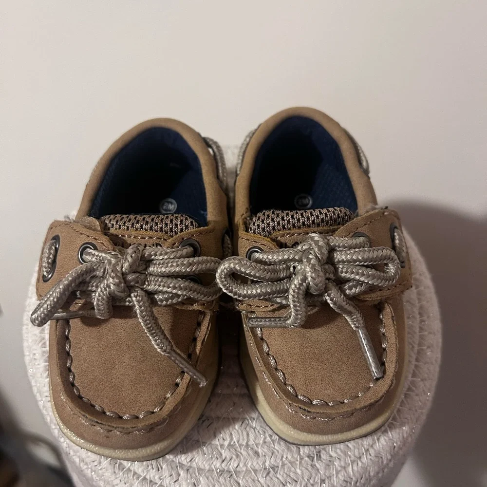 Tan Kids Moccasin Shoes